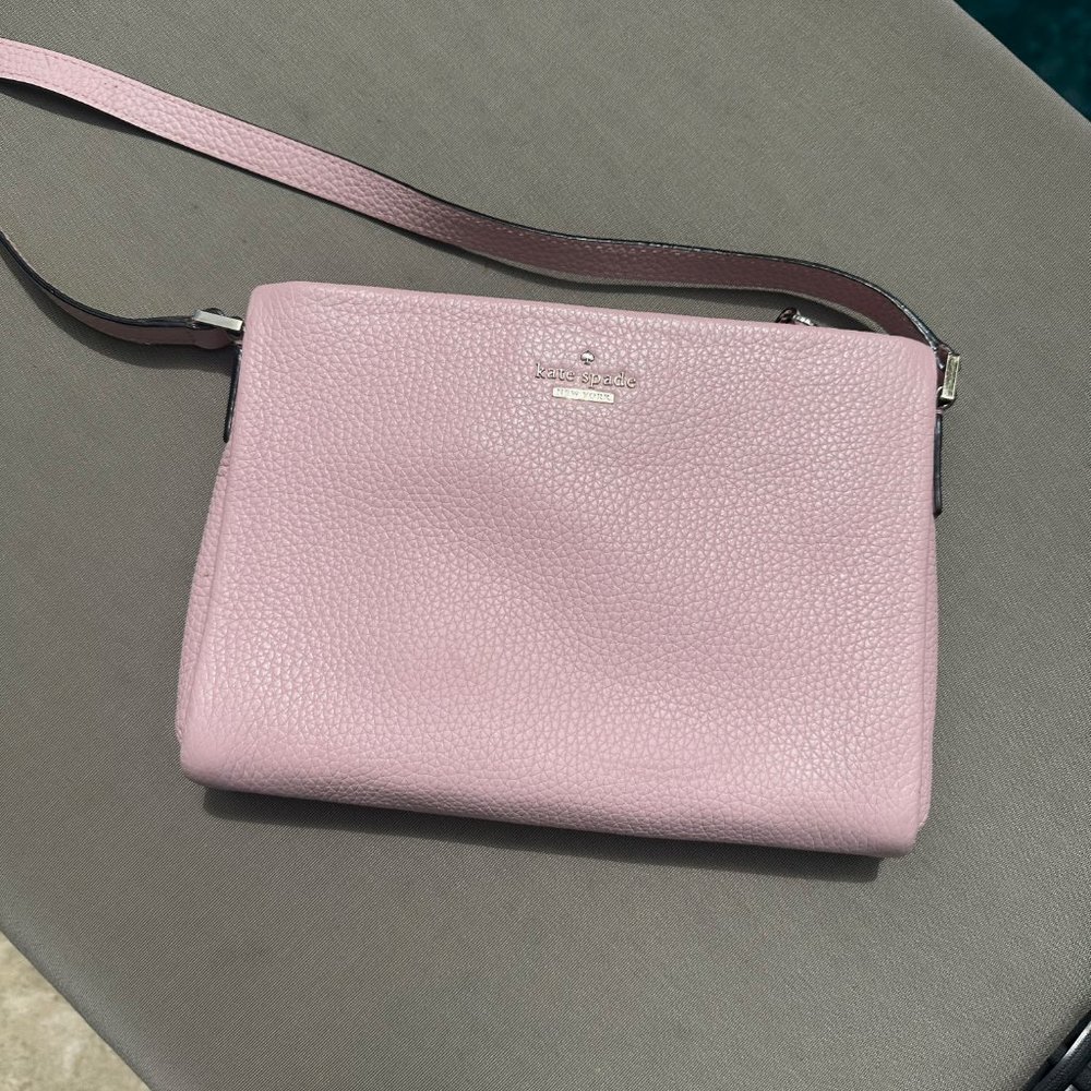 Kate Spade Lilibeth Crossbody Leather Purse in RoseJade Pink